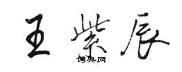 骆恒光王紫辰行书个性签名怎么写