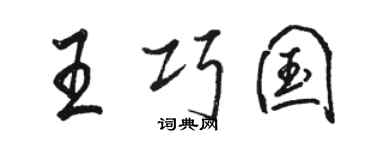 骆恒光王巧国行书个性签名怎么写