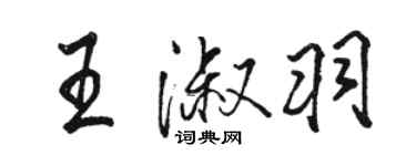 骆恒光王淑羽行书个性签名怎么写
