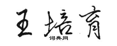 骆恒光王培育行书个性签名怎么写