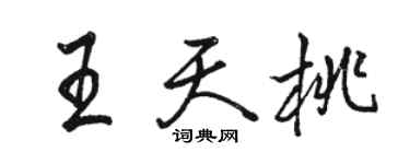 骆恒光王天桃行书个性签名怎么写