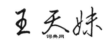 骆恒光王天妹行书个性签名怎么写