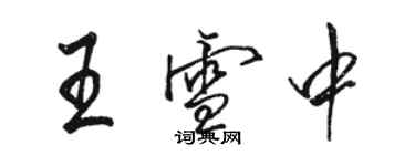 骆恒光王雪中行书个性签名怎么写