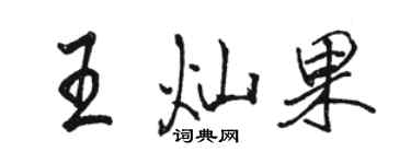 骆恒光王灿果行书个性签名怎么写