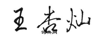 骆恒光王杏灿行书个性签名怎么写