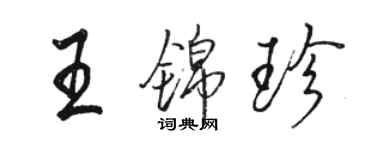 骆恒光王锦珍行书个性签名怎么写