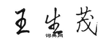 骆恒光王生茂行书个性签名怎么写