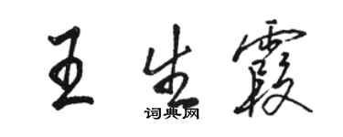 骆恒光王生霞行书个性签名怎么写