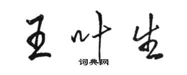 骆恒光王叶生行书个性签名怎么写