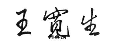 骆恒光王宽生行书个性签名怎么写