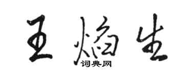 骆恒光王焰生行书个性签名怎么写