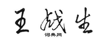 骆恒光王战生行书个性签名怎么写