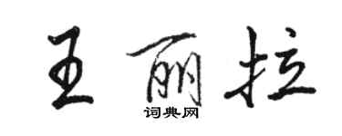 骆恒光王丽拉行书个性签名怎么写