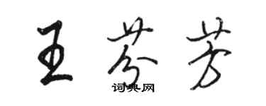 骆恒光王芬芳行书个性签名怎么写