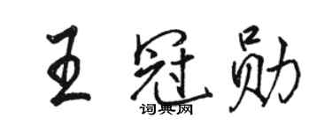 骆恒光王冠勋行书个性签名怎么写