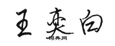 骆恒光王奕白行书个性签名怎么写