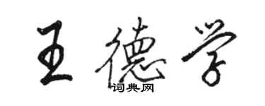 骆恒光王德学行书个性签名怎么写