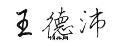 骆恒光王德沛行书个性签名怎么写