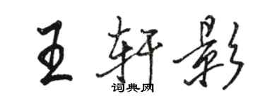 骆恒光王轩影行书个性签名怎么写