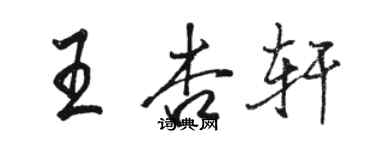 骆恒光王杏轩行书个性签名怎么写