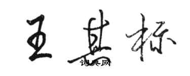 骆恒光王其标行书个性签名怎么写