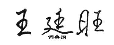 骆恒光王廷旺行书个性签名怎么写