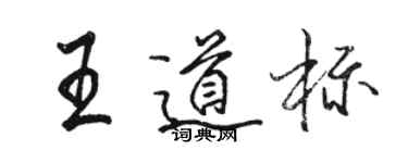 骆恒光王道标行书个性签名怎么写