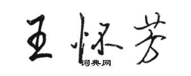 骆恒光王怀芳行书个性签名怎么写