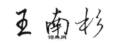 骆恒光王南杉行书个性签名怎么写