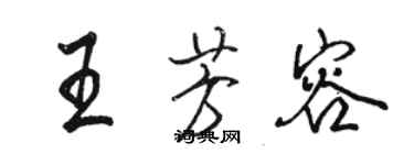 骆恒光王芳容行书个性签名怎么写