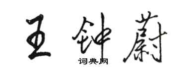 骆恒光王钟蔚行书个性签名怎么写