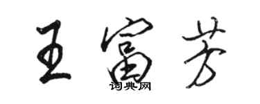 骆恒光王富芳行书个性签名怎么写