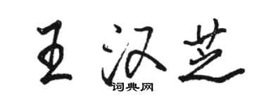 骆恒光王汉芝行书个性签名怎么写