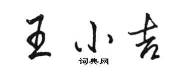 骆恒光王小吉行书个性签名怎么写