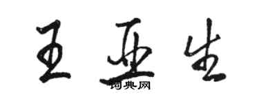 骆恒光王亚生行书个性签名怎么写