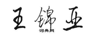 骆恒光王锦亚行书个性签名怎么写