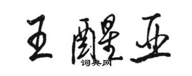 骆恒光王醒亚行书个性签名怎么写