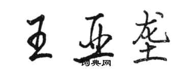 骆恒光王亚垄行书个性签名怎么写