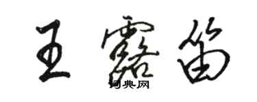 骆恒光王露笛行书个性签名怎么写