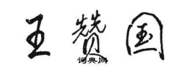 骆恒光王赞国行书个性签名怎么写