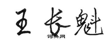 骆恒光王长魁行书个性签名怎么写