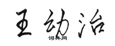 骆恒光王幼治行书个性签名怎么写