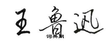 骆恒光王鲁迅行书个性签名怎么写