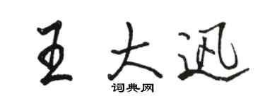骆恒光王大迅行书个性签名怎么写