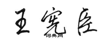 骆恒光王宪臣行书个性签名怎么写