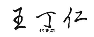 骆恒光王丁仁行书个性签名怎么写