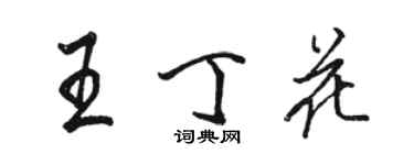 骆恒光王丁花行书个性签名怎么写