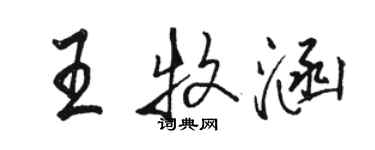 骆恒光王牧涵行书个性签名怎么写