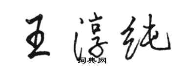 骆恒光王淳纯行书个性签名怎么写