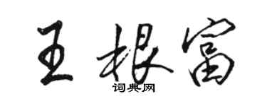 骆恒光王根富行书个性签名怎么写